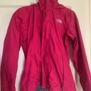 HOT PINK NORTH FACE BRAND RAIN COAT